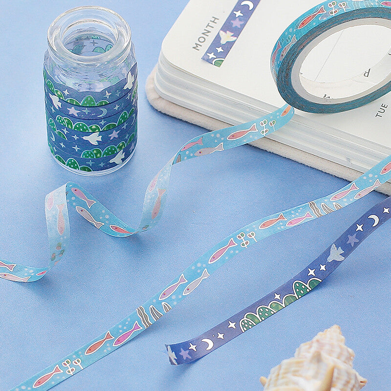 BGM Silver Seabed Washi Tape