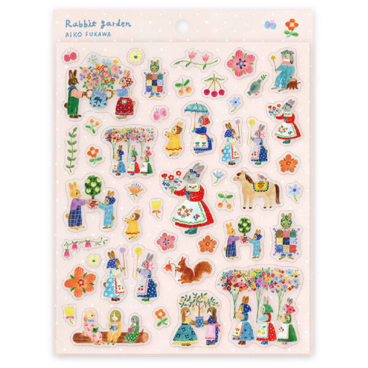 Rabbit Garden Sticker Sheet - Aiko Fukawa