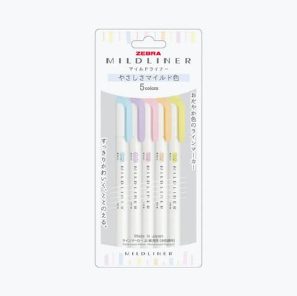 Zebra Mildliner Dual Tip Highlighter Soft Set