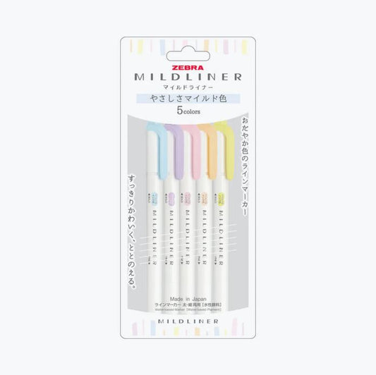 Zebra Mildliner Dual Tip Highlighter Soft Set