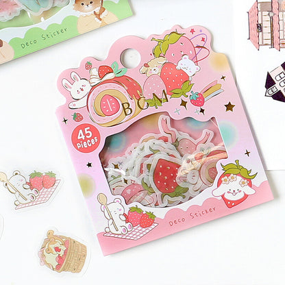 BGM Strawberry Animal Stickers