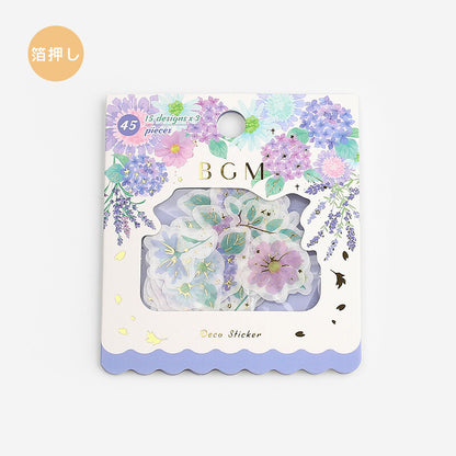 BGM Purple Floral Stickers