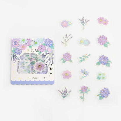 BGM Purple Floral Stickers