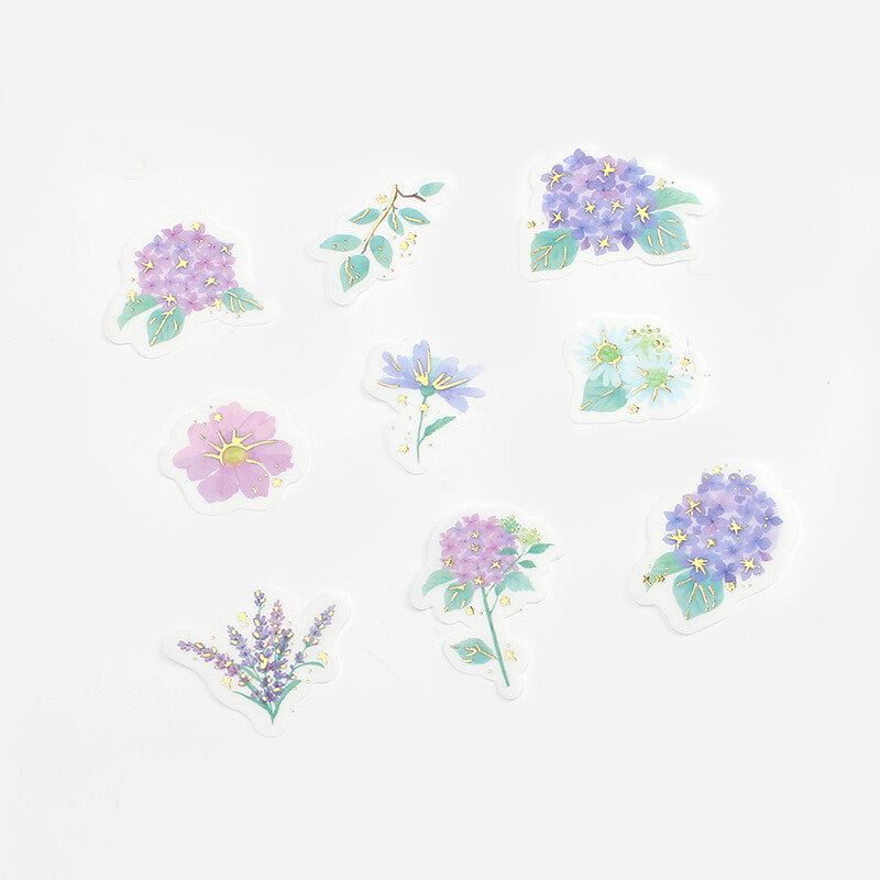 BGM Purple Floral Stickers