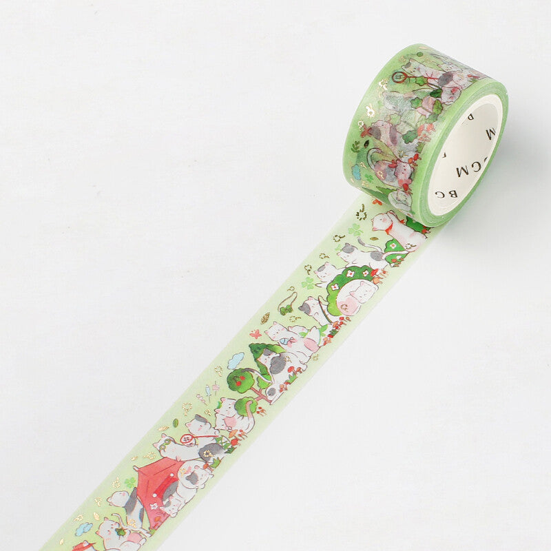 BGM Cat Party Foil Washi Tape